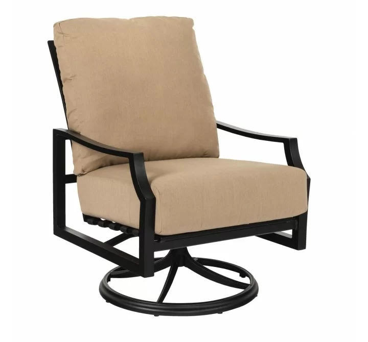 Woodard Nico Cushion Swivel Rocking Lounge Chair - Angled
