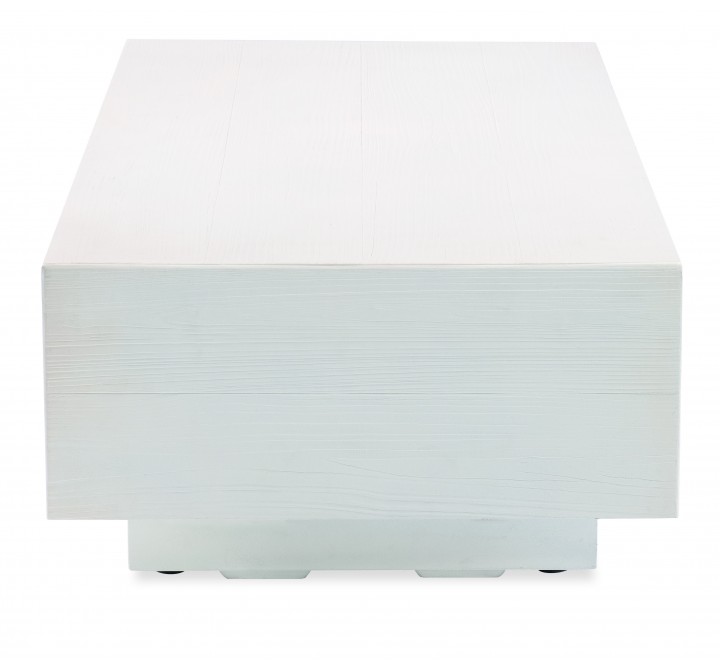 Sunset West GRFC Faux Bois Coffee Table, Bone Finish - Side Angle
