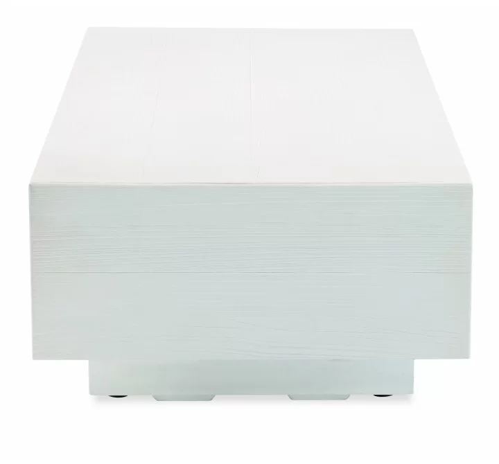 Sunset West GRFC Faux Bois Coffee Table, Bone Finish - Side Angle