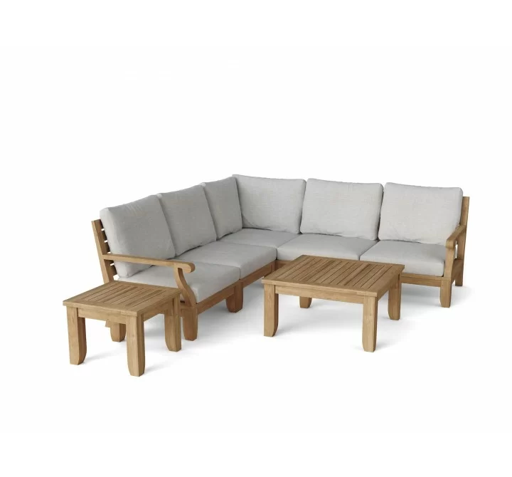 Anderson Teak Riviera Luxe 7-Pieces Modular Set with Square Tables
