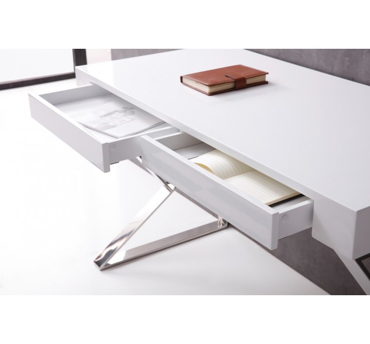 J&M Furniture CE Noho Desk White Close View