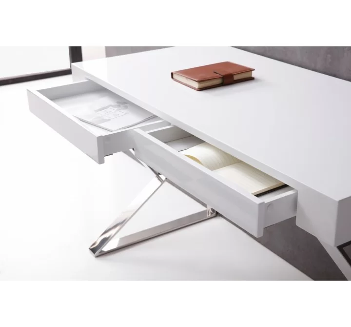 J&M Furniture CE Noho Desk White Close View