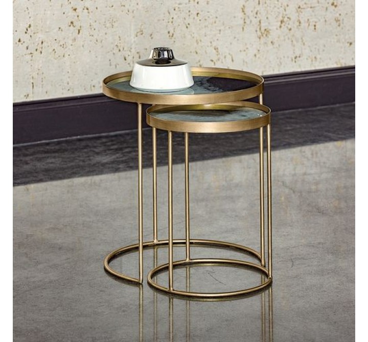 Sunpan Thalia Nesting Table - Set of Two - Lifestyle