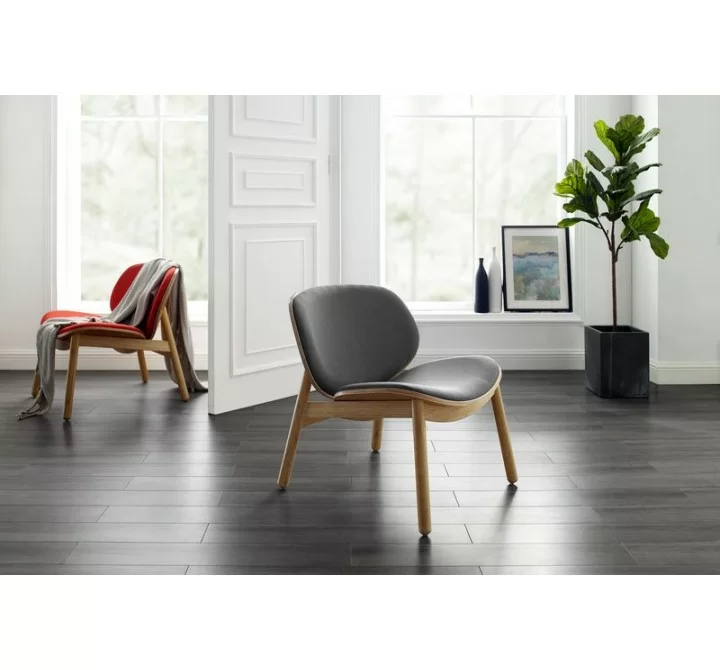 Greenington Danica Lounge Chair, Wheat-Grey / Wheat-Red  - Lifestyle