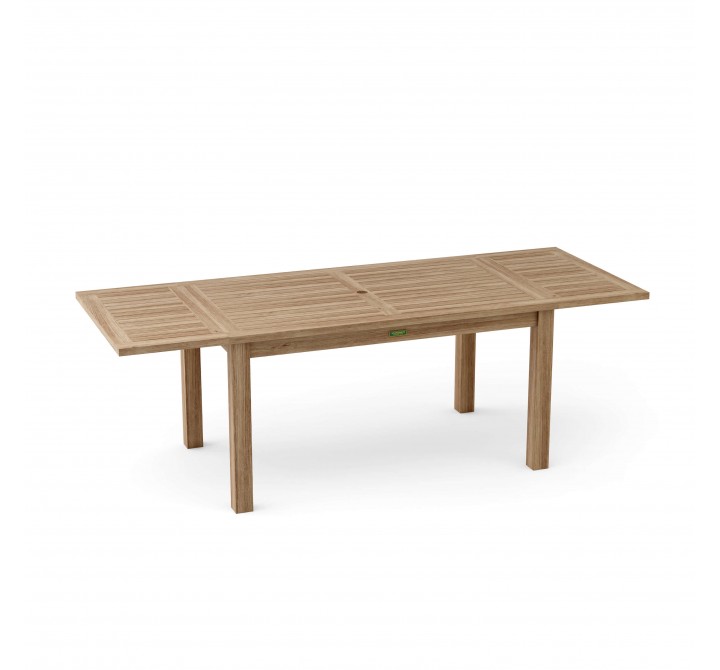 Anderson Teak Bahama 95" Rectangular Table with Double Leaf Extensions