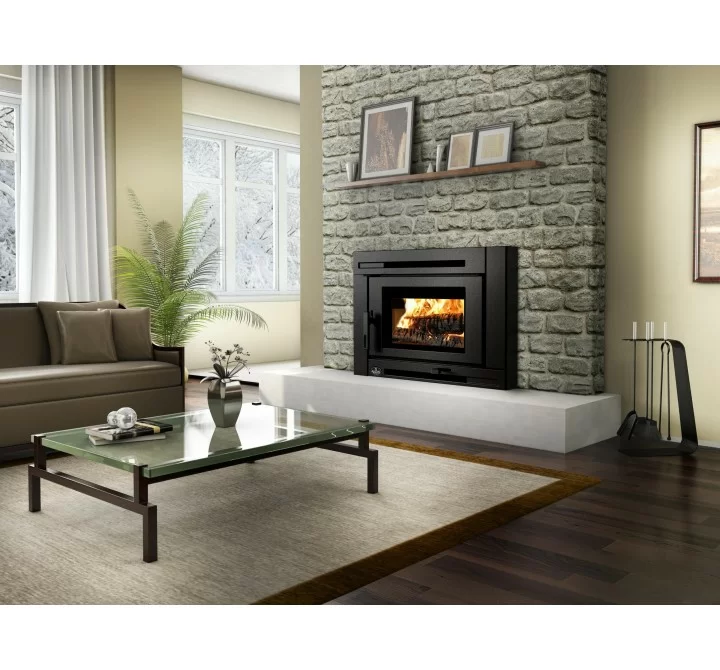 Osburn Stoves Matrix 2000 Wood Insert with Heat Activated Variable Speed Blower - Lifestyle 