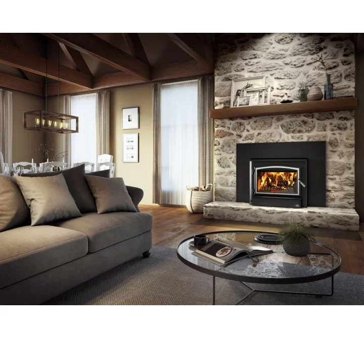 Osburn Stoves 3500 Wood Insert with Heat Activated Variable Speed Blower - Lifestyle 