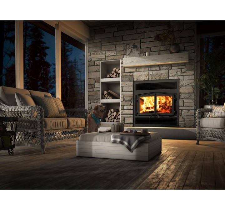 Osburn Stoves Stratford II Fireplace w/ Heat Activated Variable Speed Blower - Lifestyle 1