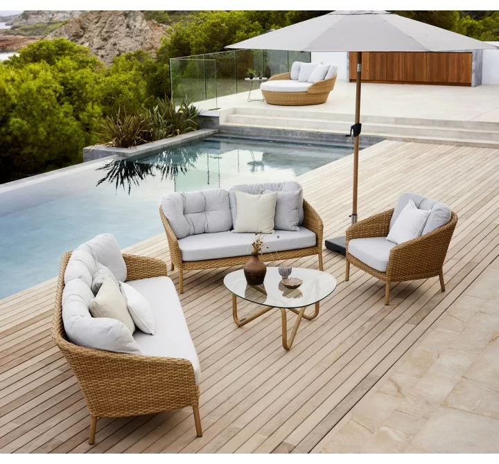 Cane-Line Wave Coffee Table Base Setting Set