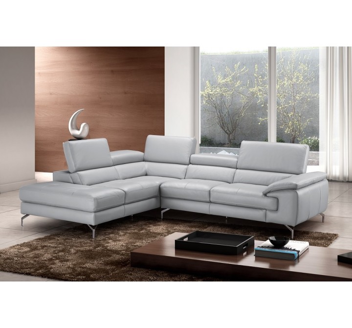 J&M Furniture Olivia Premium Leather Sectional In Left / Right Facing Chaise