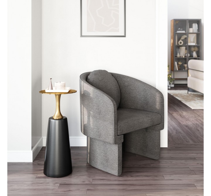 Olya Accent Chair Truffle in Gray- Lifestyle 1
