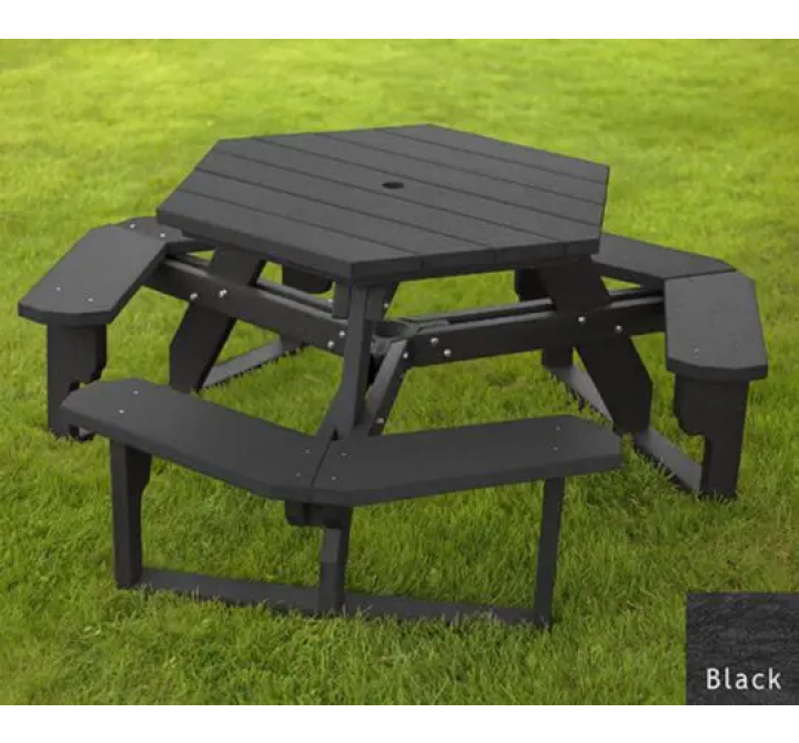 Polly Products Open Hexagon Table