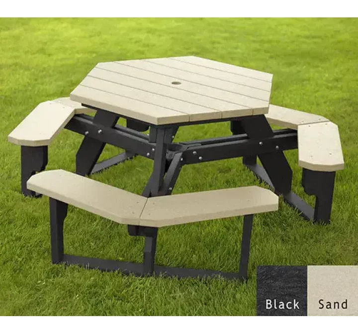 Polly Products Open Hexagon Table Universal Access