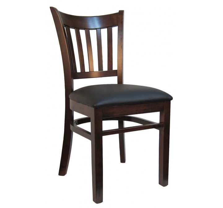 H&D Seating Open Vertical Back Wood Chair - Dark Walnut