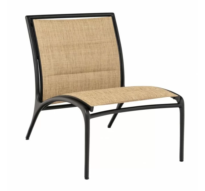 Woodard Orion Padded Sling Armless Lounge Chair - Angled