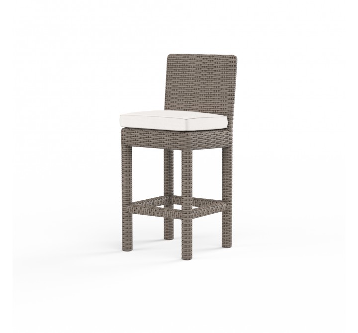 Coronado Barstool in Canvas Natural w/ Self Welt - Front Side Angle