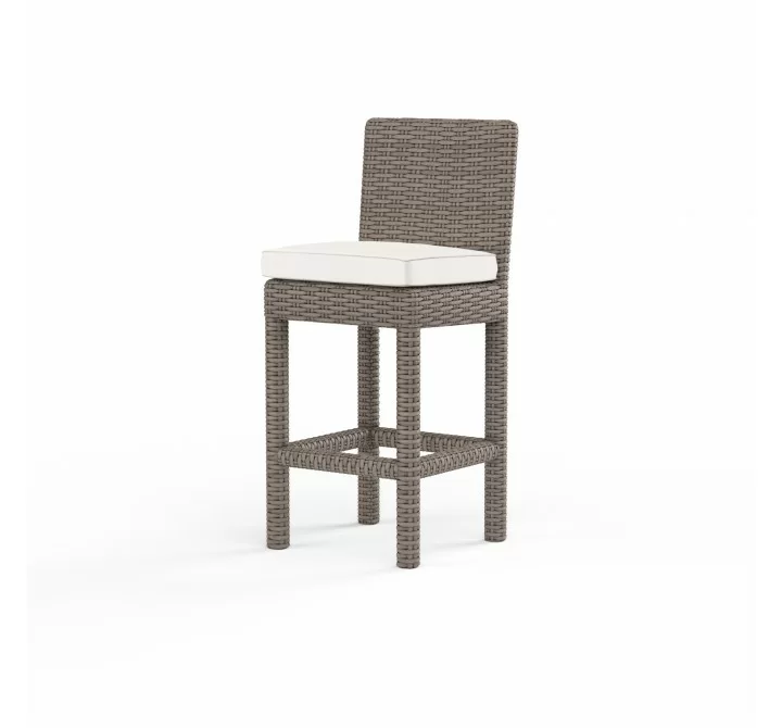Coronado Barstool in Canvas Natural w/ Self Welt - Front Side Angle