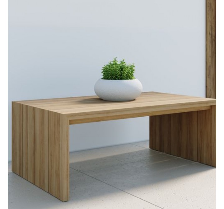 Sunpan Viga Coffee Table Drift Brown / Natural - Lifestyle