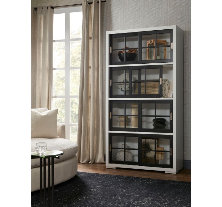 Pulaski Furniture Contemporary 4-Shelf Sliding Door Bookcase