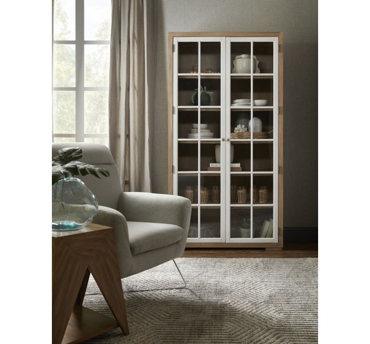 Pulaski Furniture Contemporary 5-Shelf Glass Door Bookcase