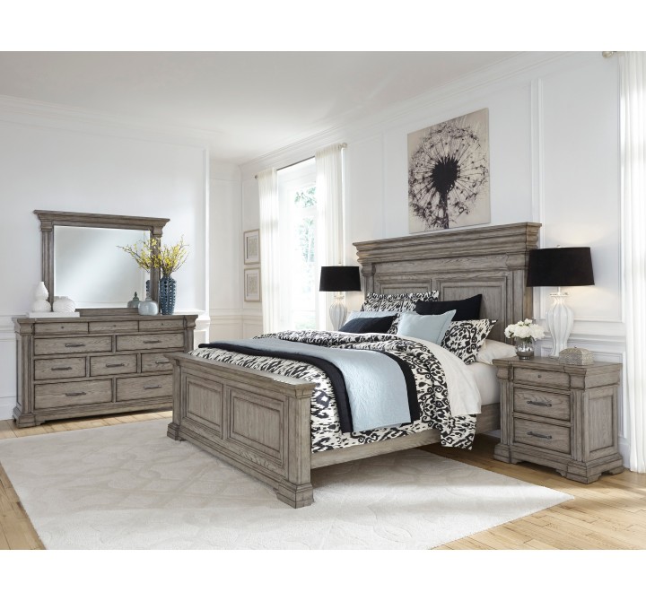 Pulaski Furniture Madison Ridge California King Panel Bed in Heritage Taupe