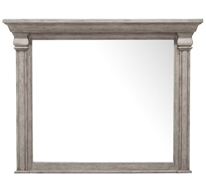 Pulaski Furniture Madison Ridge Framed Dresser Mirror in Heritage Taupe - Mirror Front