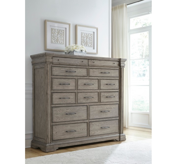 Pulaski Furniture Madison Ridge 14 Drawer Master Chest in Heritage Taupe