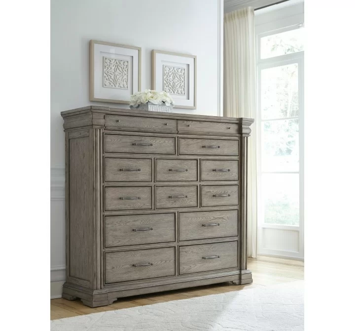 Pulaski Furniture Madison Ridge 14 Drawer Master Chest in Heritage Taupe