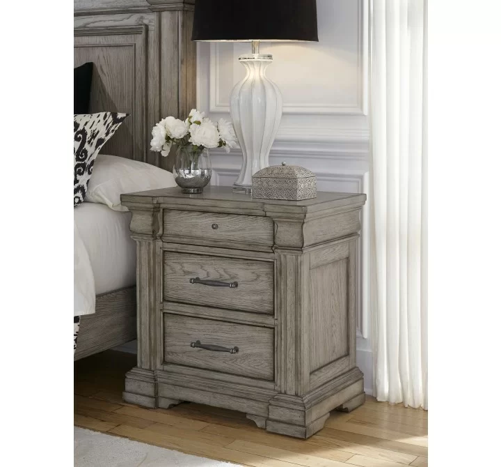 Pulaski Furniture Madison Ridge 3 Drawer Nightstand in Heritage Taupe
