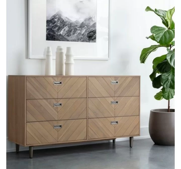 Sunpan Greyson Dresser in Light Acacia - Lifestyle