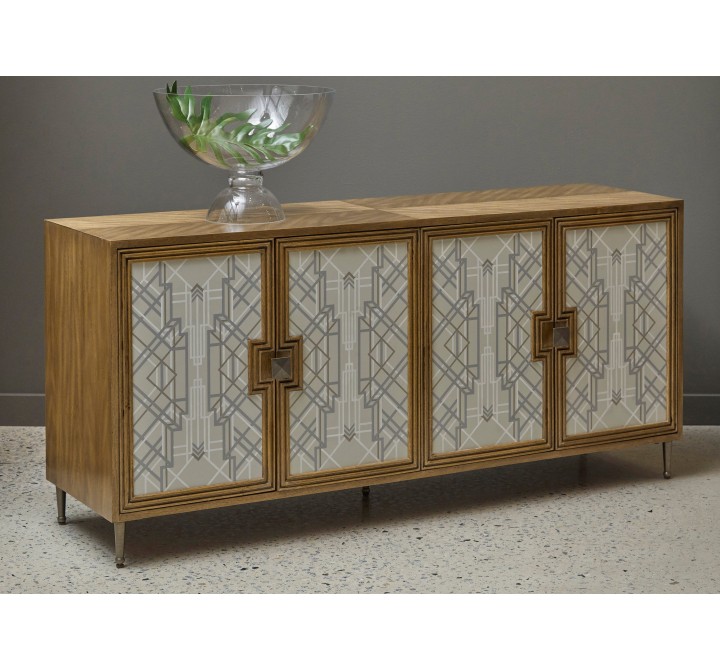 Pulaski Furniture Mid-Century Modern 4 Door Credenza
