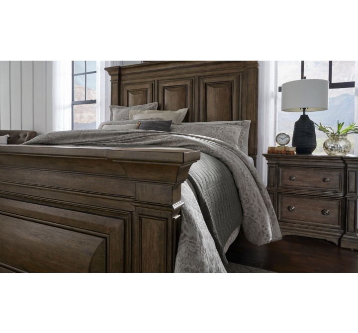 Pulaski Furniture Woodbury Two Drawer Nightstand with USB in Cowboy Boots Brown