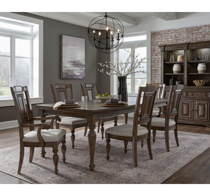 Pulaski Furniture Woodbury Wooden Side Chair in Cowboy Boots Brown