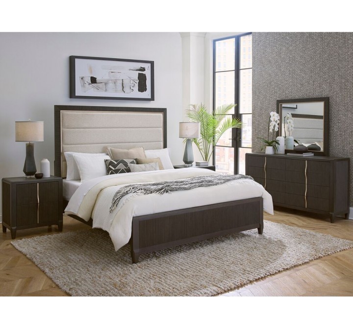 Pulaski Furniture West End Loft 2-Drawer Nightstand with USB-C Outlets Room View
