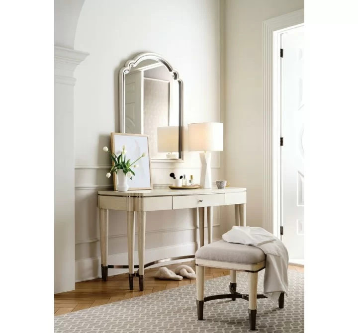 Pulaski Furniture Grace Vanity and Mirror Set with Stool