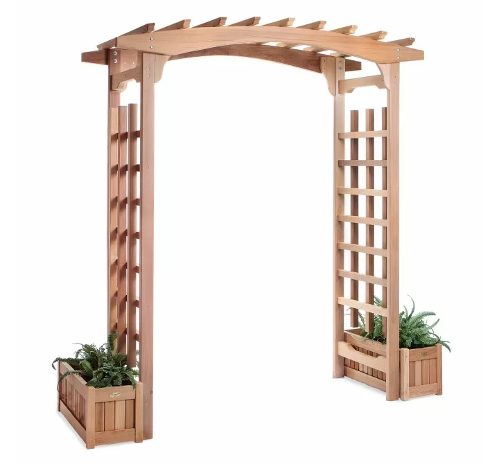 All Things Cedar Pagoda Arbor & Planter Box Set 