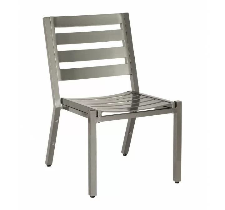 Woodard Palm Coast Slat Dining Side Chair - Stackable