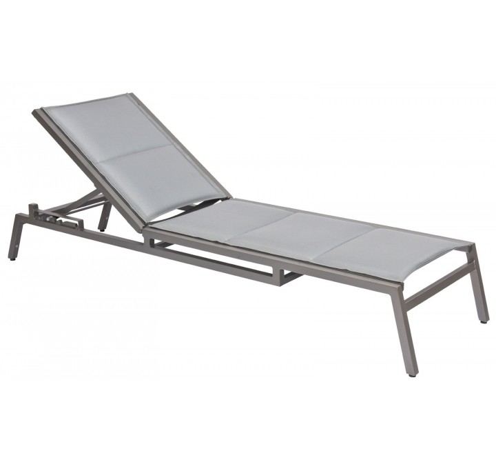Woodard Palm Coast Padded Sling Adjustable Chaise Lounge - Stackable