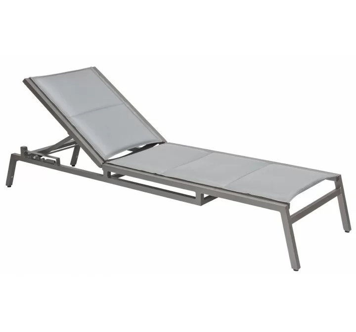 Woodard Palm Coast Padded Sling Adjustable Chaise Lounge - Stackable