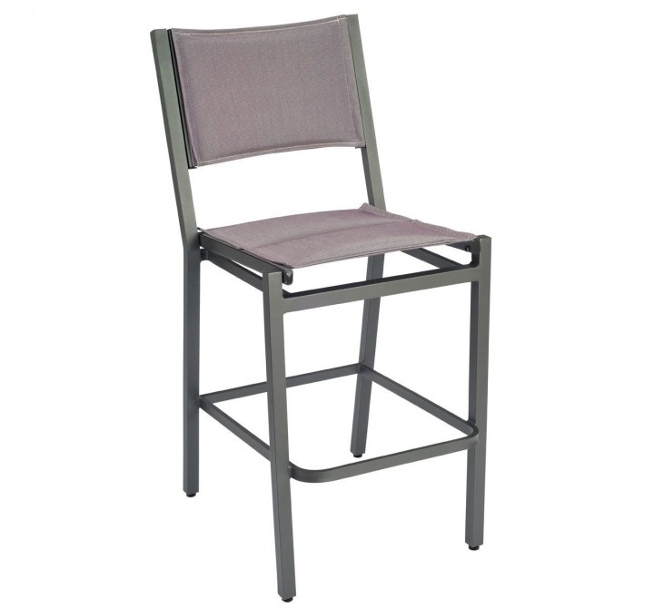 Woodard Palm Coast Padded Sling Bar Stool without Arms - Angled