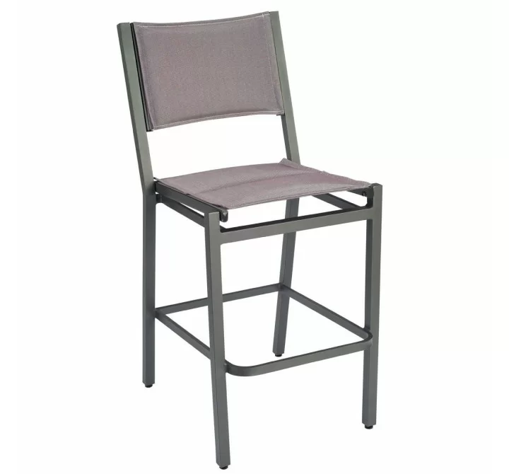 Woodard Palm Coast Padded Sling Bar Stool without Arms - Angled