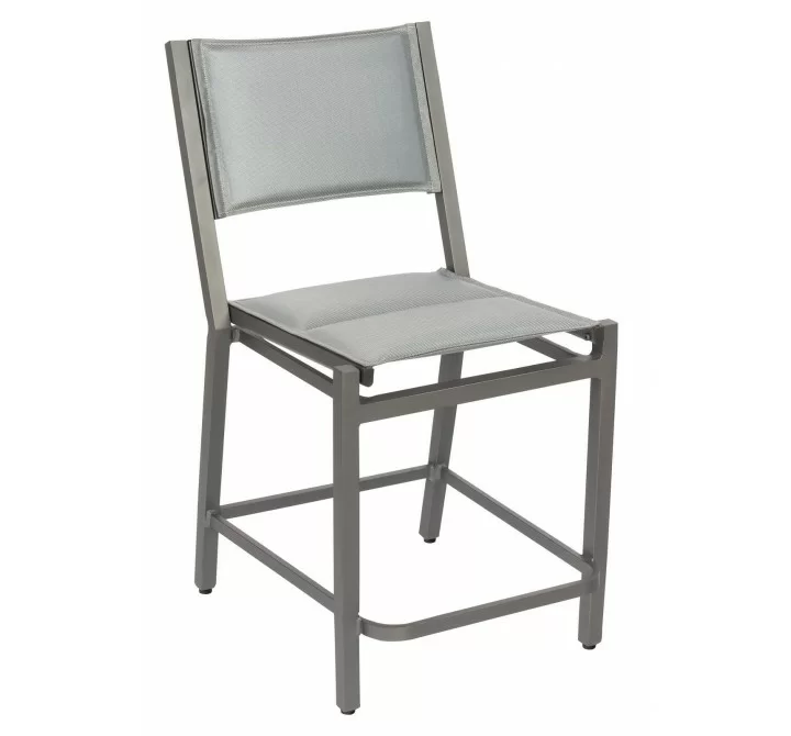 Woodard Palm Coast Padded Sling Counter Stool without Arms - Angled