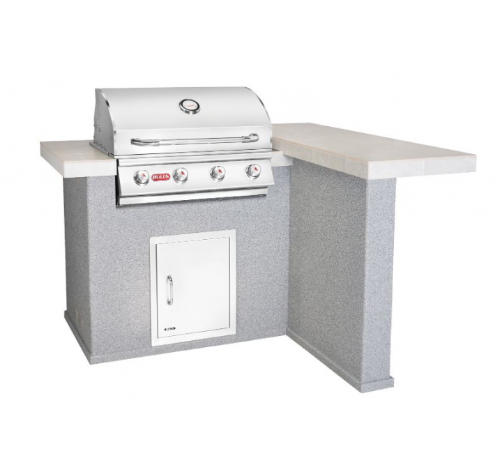 Bull BBQ Patio Q Outdoor Island Kitchen & Grill - Angled