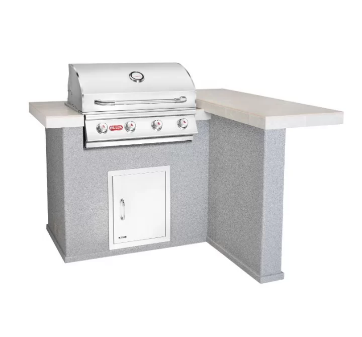 Bull BBQ Patio Q Outdoor Island Kitchen & Grill - Angled