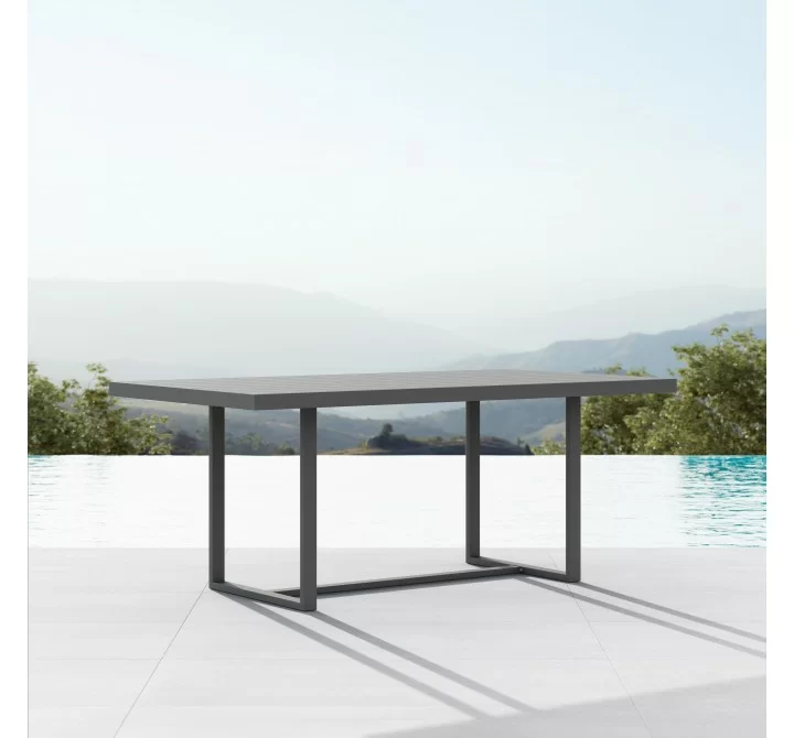 Azzurro Living Pavia 71" Dining Table Matte Charcoal 