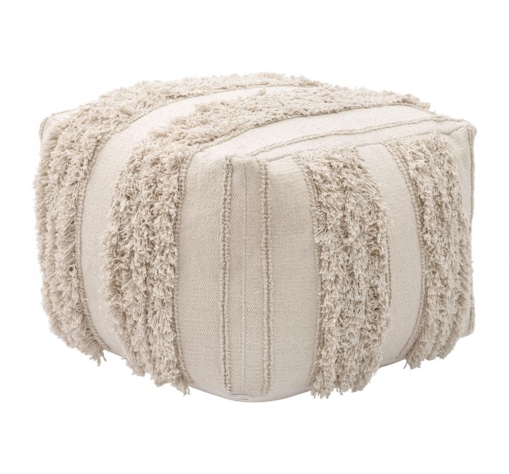 Peru Ottoman in Beige- Front view 1
