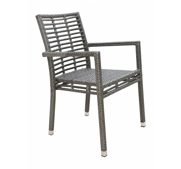 Panama Jack Outdoor Graphite Stackable Arm Chair