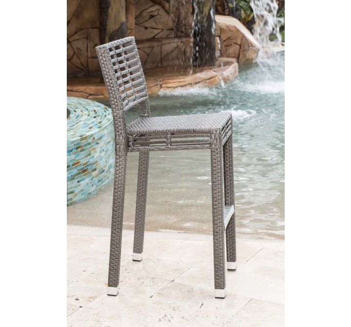 Panama Jack Outdoor Graphite Stackable Barstool 