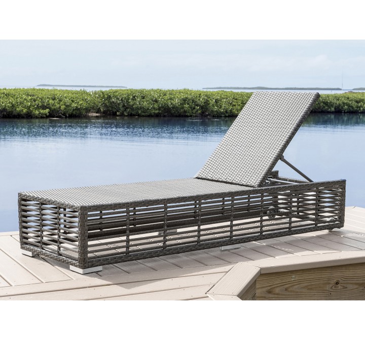 Panama Jack Outdoor Graphite Chaise Lounge W/Wheels Outdoor View