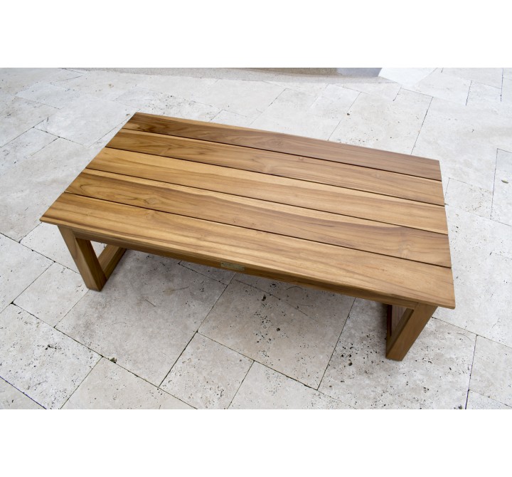 Panama Jack Outdoor Bali Teak Coffee Table Top View